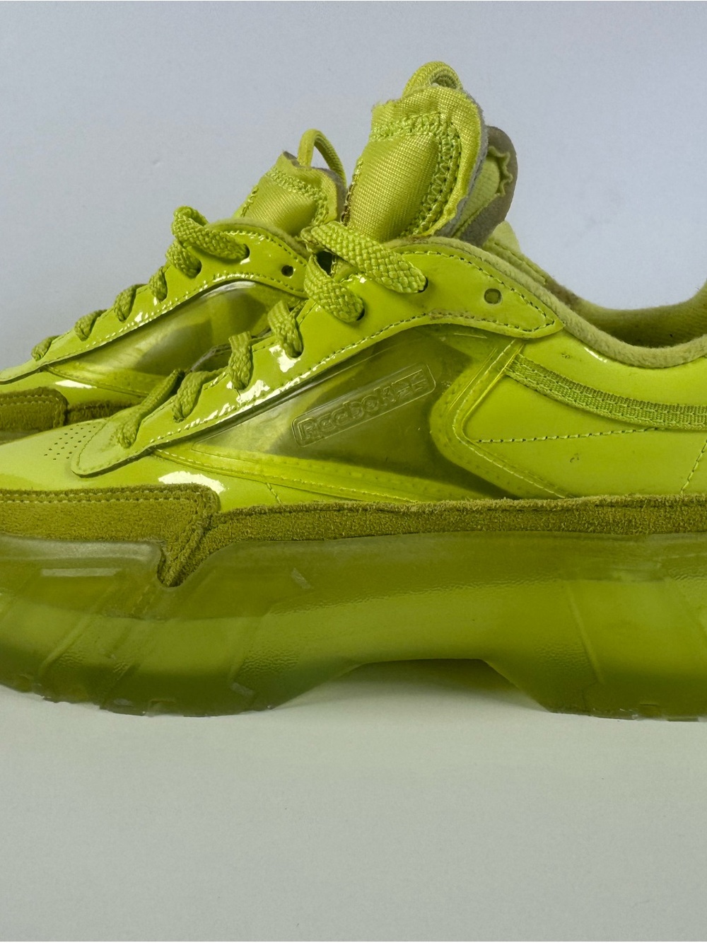 Reebok Women’s Neon Lime Platform Sneakers